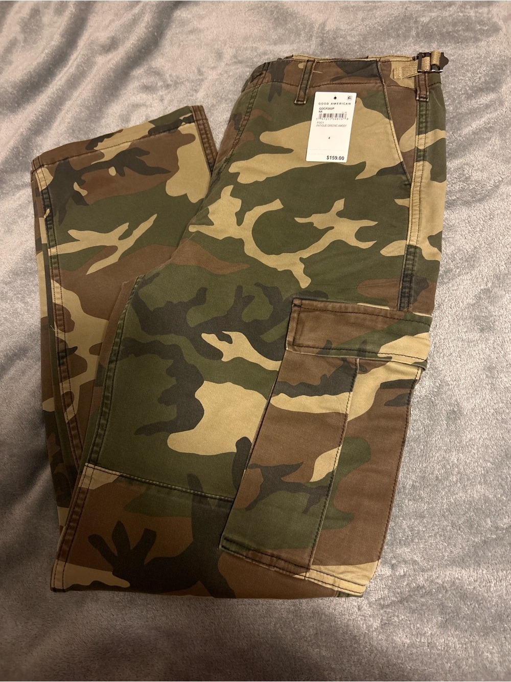Good American Men's Camo Cargo Pants - Green/Brown/Tan